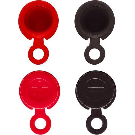Ampper Capuchon de borne de Batterie en Plastique pour borne supérieure, Protecteur d'isolant avec rondelles pour Voiture, véhicule, véhicule récréatif et Bateau (Capuchon, 2 Jeux) (1/2)