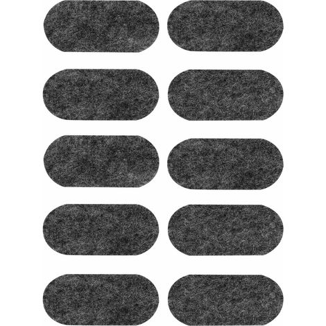 Almohadillas de fieltro autoadhesivas grises (juego de 10) 20x44mm Vorstahl (1/5)