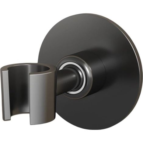 Support de pommeau de douche réglable, fixation sans perçage en acier inoxydable 304 avec raccord 1/4 pouce, pour la rénovation de salle de bain, noir (noir) (1/5)