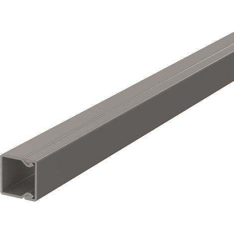OBO Bettermann Canal de pared y techo con perforación de suelo 15x15x2000 Cloruro de polivinilo gris piedra RAL 7030, 6024955