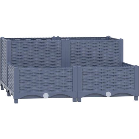 vidaXL Arriate polipropileno 80x80x38 cm (1/2)