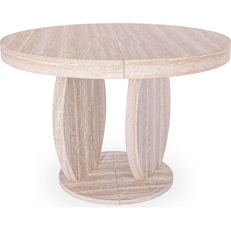 Table à Manger Extensible "Jody " 110-260cm Beige (1/5)
