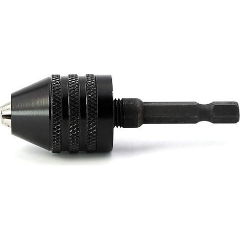 0,6-8mm Serrage tournevis mandrin clé percussion mandrin perceuse déverrouillage Adaptateur de foret 1/4" arbre hexagonal (1/3)