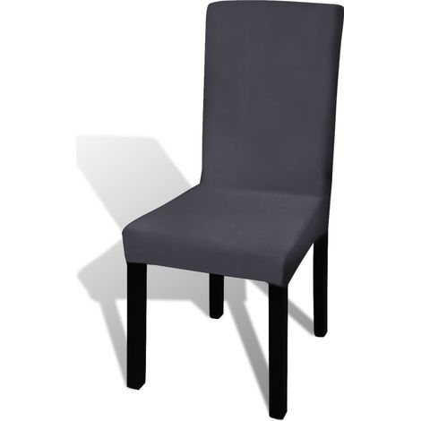 Maison Exclusive - Housse de chaise droite extensible 4 pcs anthracite
