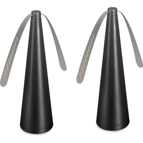 Lot de 2 répulsifs à mouches Ventilateur portable Protection contre les moustiques Ventilateur de table Noir (1/5)