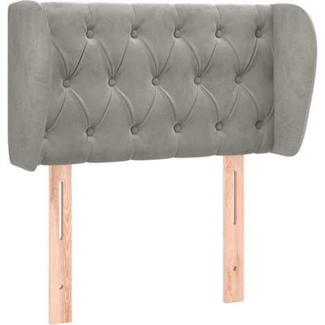 Maison Exclusive - Cabecero de terciopelo gris claro 83x23x78/88 (1/5)