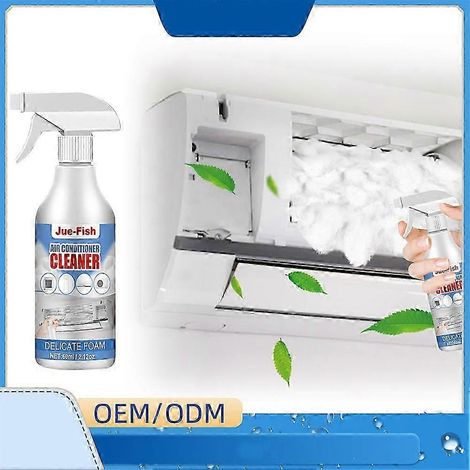 Nettoyant pour climatiseur 60 ml, vaporisateur moussant multifonctionnel, désodorisant, nettoyage en profondeur des radiateurs, outil de nettoyage des pales de ventilateur, 1 pièce (1/5)