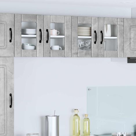 Küchenschrank Lucca Betongrau 60 x 31 x 40 cm Holzwerkstoff