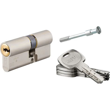 THIRARD - Cylindre de serrure double entrée Transit 2 pour Trimax A2P, 35x30mm, nickel, 4 clés - THIRARD (1/3)