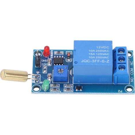 Module relais 12 V CC pour capteur d'inclinaison SW-520 module de déclenchement d'alarme de protection contre le basculement des équipements (1/5)