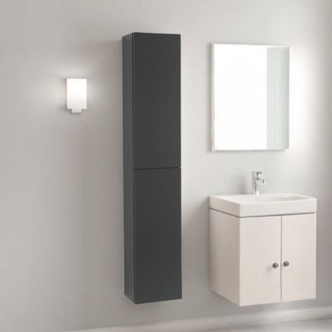 Colonna bagno sospesa 160 h cm reversibile GIGLIO finitura Grafite Opaco (1/4)