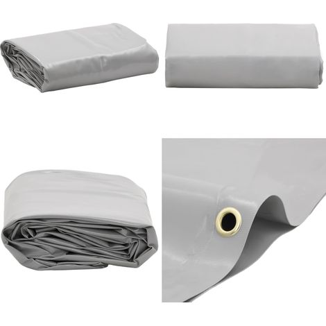 Bâche gris 5x8 m 650 g/m² - Couverture Imperméable - Bâche De Protection - Bâche Extérieure - Bâche Multifonction - Bâche Grise - Home & Living (1/5)