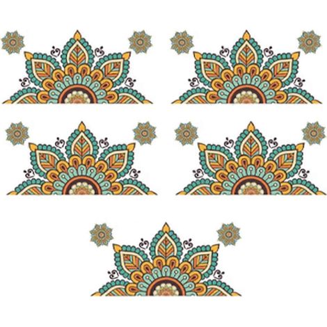 Mandala-Wandaufkleber, Tapetenaufkleber, Hintergrunddekoration, 5-teilig