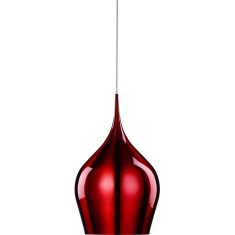 Searchlight Vibrant - Sospensione a soffitto a cupola grande 1 luce rossa, E27 (1/5)
