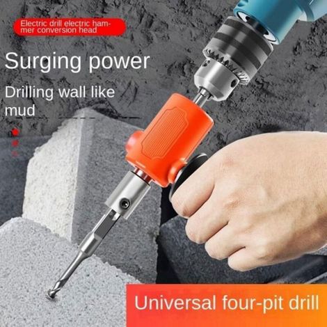 Adaptateur de perceuse professionnel vers marteau - Outil de burinage Entraînement fixe (1/4)