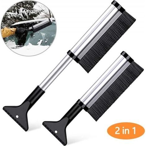 Telescopic Snow Scraper Ice Scraper with Soft Brush 2 in 1 Snow Brush for Car Windshield SUV Truck (1/4)