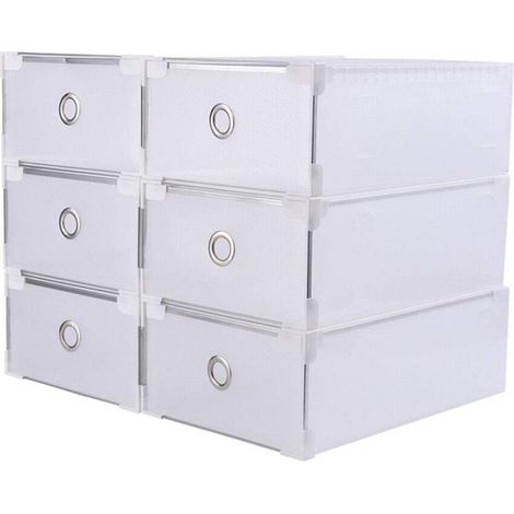20 Stück Transparent Schuhbox Stapelbox  Aufbewahrungbox Stapelbox Plastik Schuhkarton Set