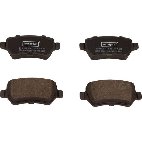 PLAQUETTES DE FREIN MAXGEAR OPEL ARRIÈRE ASTRA G/H/ZAFIRA SYSTÈME TRW/LUCAS