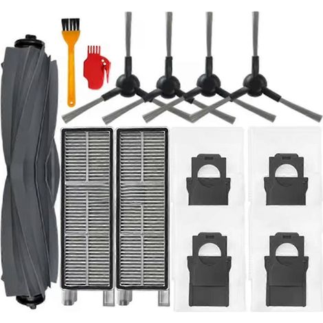 Pour G30 Pro/ G30/G20 MASTER avec balai aspirateur intégré : pièces détachées pour rouleau/brosse latérale, filtre HEPA et sac à poussière. (1/4)