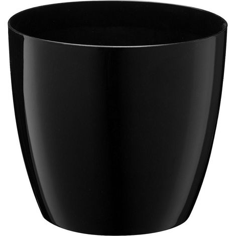 Vaso da fiori in plastica nera Galicia 18 cm x 18 x 15,5 cm 1 pz. (1/4)