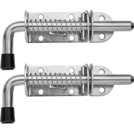 Goupille de verrouillage à ressort JQK, verrou de porte à barillet en acier inoxydable 304, épaisseur 2 mm, finition brossée, 12,7 cm (lot de 2), HSB300-P2 (1/5)
