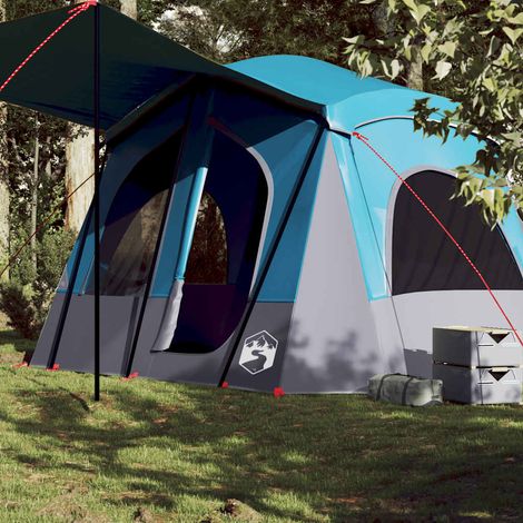 vidaXL Camping Tent Cabin 5-Person Blue Waterproof (1/5)