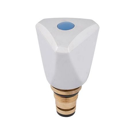 JS SANITAER-OT M.RUECKSCHLAGKEGEL 3-KT.-GRIFF ROT,DN10,3/8",POL.CHR