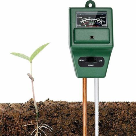 Testeur ph Terre 3 en 1 Testeur ph Sol, Soil Tester Kit Testeur Humidité Plantes PH Terre Metre Sol pour Fleurs/Herbe/Plante/Jardin/Ferme/pelouse (1/5)