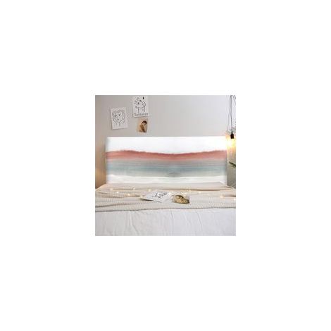 Marbre Housses de Tête de Lit Extensible Universelle Couverture de Tête de Lit Antipoussière Housse TêTe de Lit de Protection pour Décoration Chambre (Blanc,180cm)