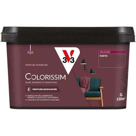 Peinture murale intérieure Colorissim® V33 Porto Velours 2L