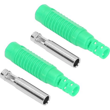 Lot de 10 connecteurs banane femelle laiton PA Jack fiche isolante tube sertissage adaptateur J.10031 vert (1/5)