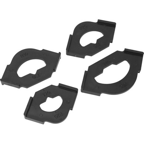 Gabarit de rayon 4 pièces pour défonceuse, gabarits R20T20, R25T25, R30T30 et R40T40 en plastique pour le travail du bois (1/5)