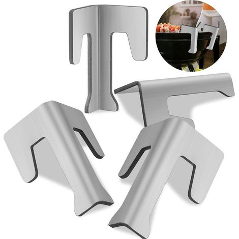 4PCS Jeu d'entretoises pour plaques de feu - Entretoise en acier inoxydable-pour plaques de barbecue pour foyer, plaques de barbecue pour barbecue à bouilloire