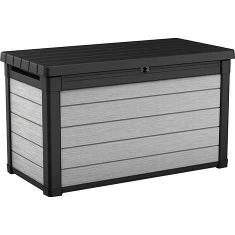 Keter – Coffre de jardin 380L – Dimensions 123x62x70cm – Design DuoTech en polypropylène résistant aux intempéries – Couvercle verrouillable