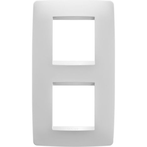 PLAQUE ONE 2+2P V BLANC SATIN GEWISS GW16124VW