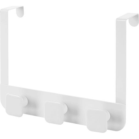 Gancio bagno triplo in acciaio e plastica bianco quadrato Fiore (1/3)
