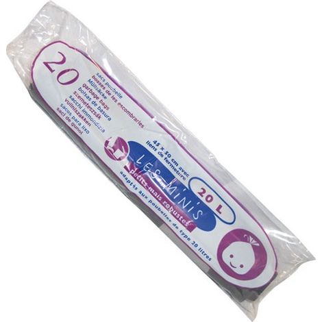 Sacs poubelle Schweitzer 20 L 20 microns rouleau 20 sacs non parfumés
