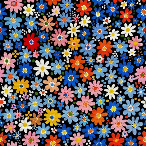 Dekorativer Outdoor-Stoff Oxford - Motiv Blumen I DX5657 (1/5)