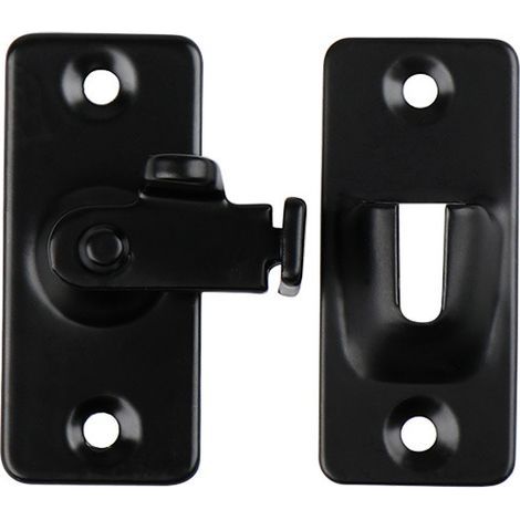 Petit verrou de porte Canggu à 90 degrés, verrou de porte à angle droit, verrou de porte coulissante, verrou de porte coulissante, loquet de porte à boucle(Noir) (1/5)