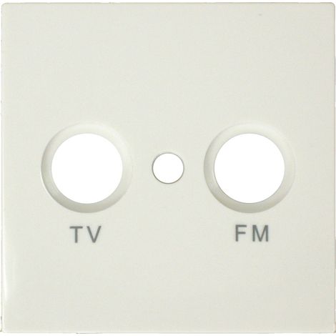 TV und FM Abdeckung aus Kunststoff, in Cremeweiß (1/2)