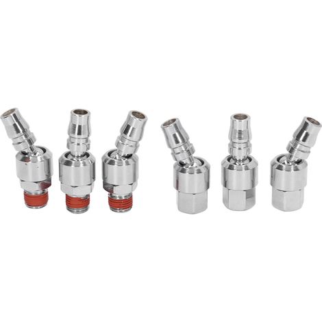 Raccord de tuyau industriel pivotant à filetage mâle/femelle 1/4" NPT en acier trempé (1/5)