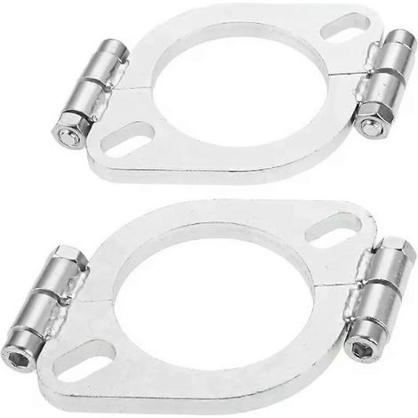Kit de réparation et de remplacement de bride plate fendue de 2,5 pouces pour échappement de voiture et moto, avec vis et boulons. (1/5)