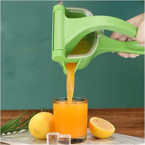 Exprimidor, Prensa de cítricos, Prensa de cítricos manual, Prensa de frutas manual, Prensa de limas, limas y naranjas, bar, Verde, 1 pieza (1/5)