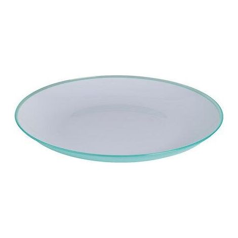 Plato de plástico Aura blanco/menta de 25,1 cm, poliestireno (1/2)