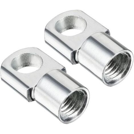 Embout de ressort à gaz M8 filetage intérieur 8 mm diamètre du trou acier A3 argent 2 pièces
