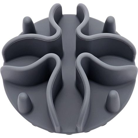 Slow-feeding bowl for dogs or cats, non-slip silicone slow feeder for size L, gray (1/4)