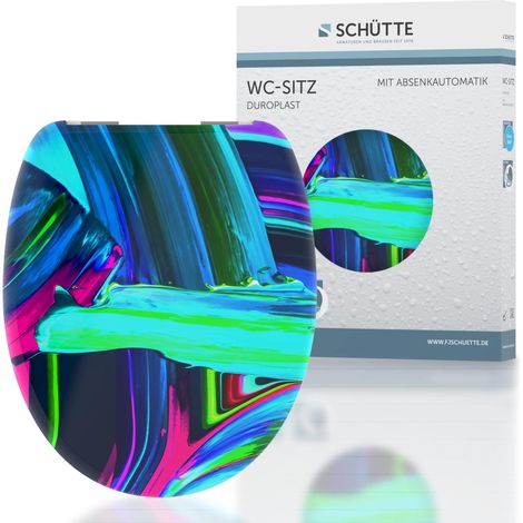 SCHÜTTE Sedile per WC con chiusura soffice NEON PAINT (1/5)
