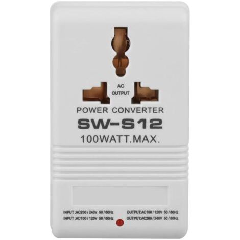 Transformateur de convertisseur de tension abaisseur 100W 110V/120V à 220V/240V (prise standard CN) A (1/5)