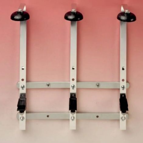 Support mural professionnel pour bouteilles de 0,7 à 1,0 L, capacité pour 6 bouteilles, en métal robuste pour une fixation sécurisée et une présentation attrayante (1/2)
