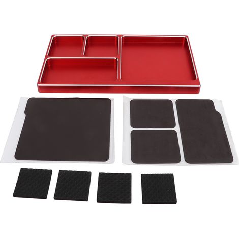 Plateau de vis magnétique en alliage d'aluminium pour maintenance RC, outil de réparation avec disque de rangement de vis pour activités extérieures. (1/5)